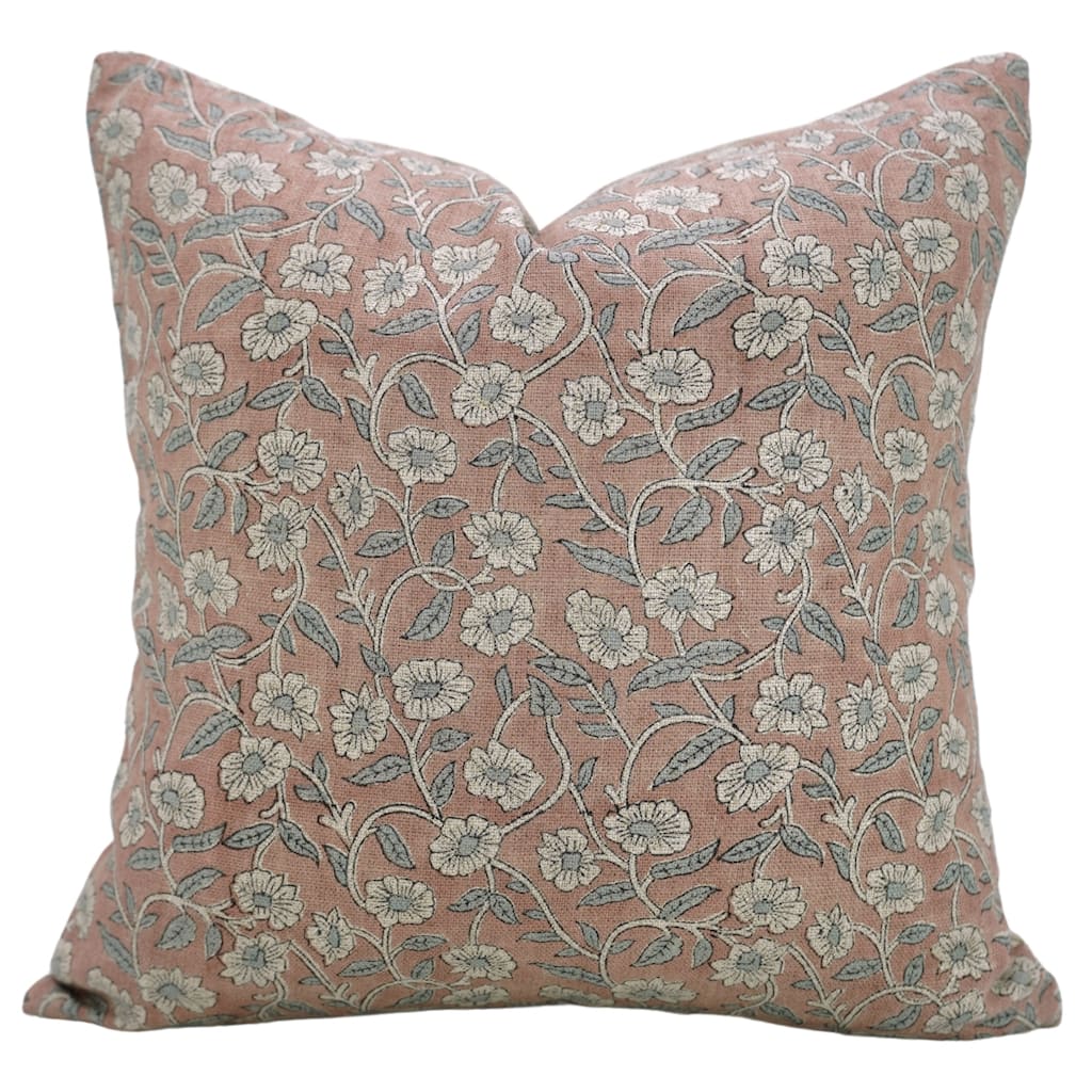 Fabdivine HandBlock Print Home Throw Décor Cushion Cover for Bed Living Room or Dining Accent Brown Pillowcase, Haridwar