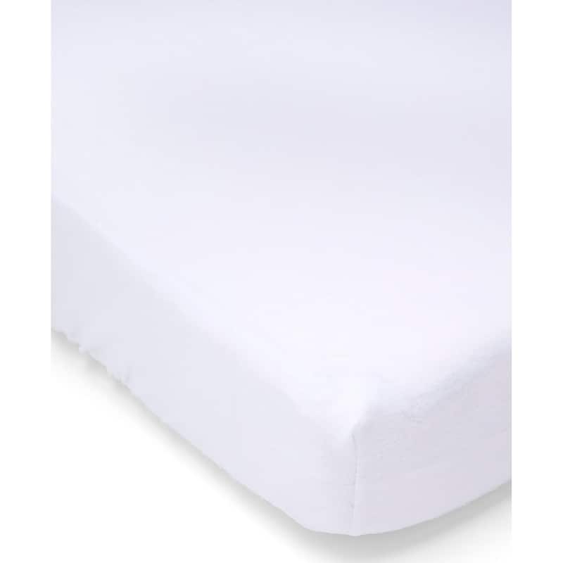 Baby Solid Flannel Crib Sheet - N/A - White