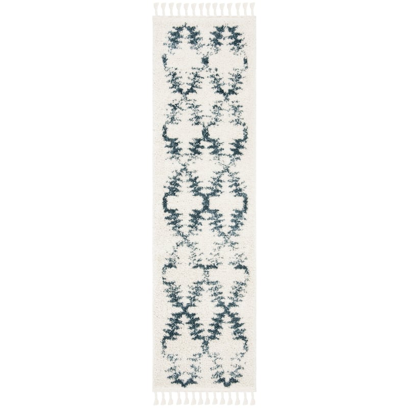 SAFAVIEH Berber Fringe Shag Lillis Trellis 1.2-inch Thick Rug