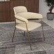 preview thumbnail 13 of 12, LeisureMod Axis Mid-Century Modern Upholstered Dining Chair with Curved Open-Back Design and Gold Steel Legs for Home & Kitchen
