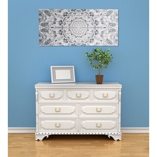 Gray Medallion" Watercolor Print on Planked Wood Wall Art - Bed Bath &  Beyond - 33432813