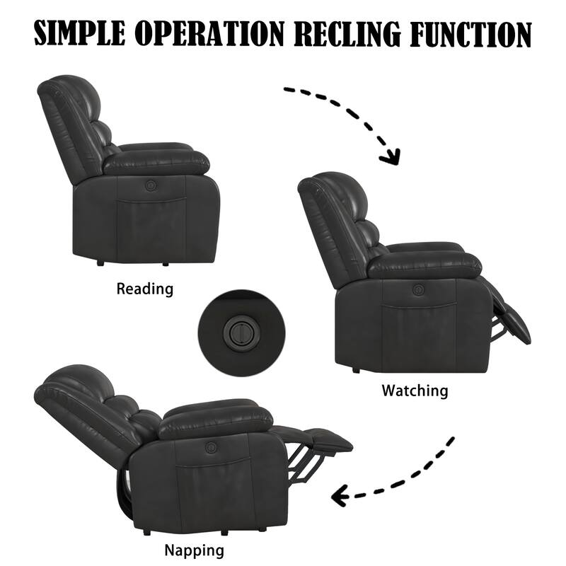 Faux Leather Power Lift Recliner Chair for Elderly People