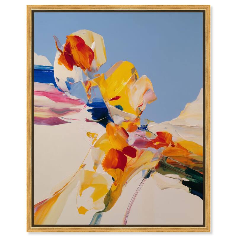 Flippant Bloom II Canvas by Art Remedy - 16" x 20" - Gold