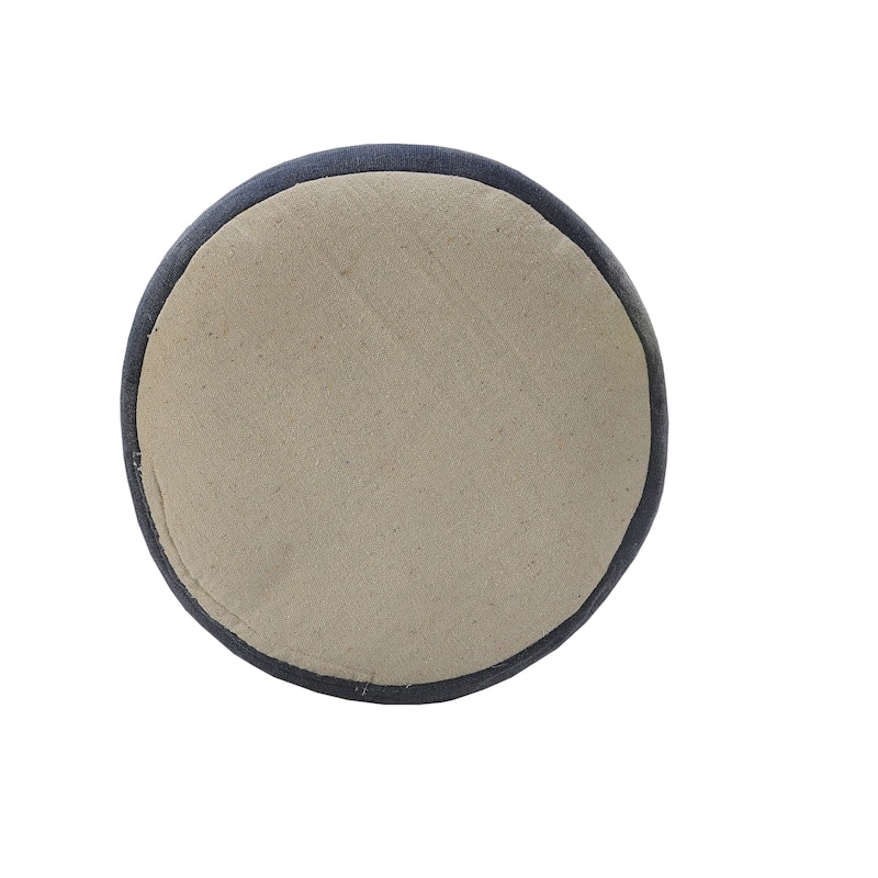 Sevita Handcrafted Embroidered Border Pouf