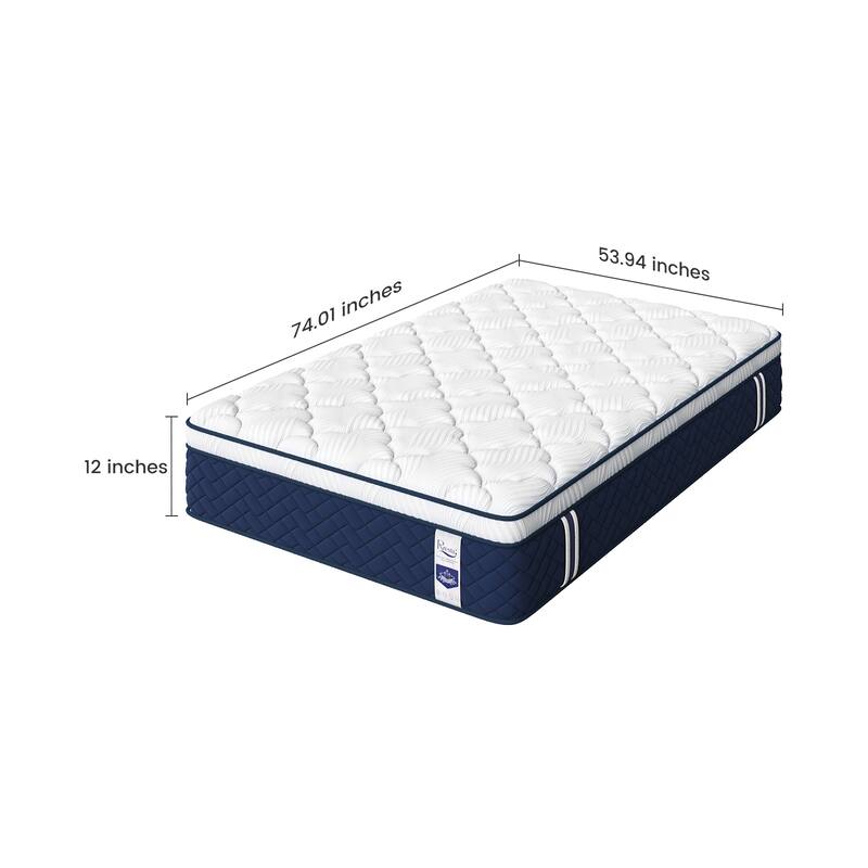 GDFStudio Aurelion 12" 7-Layer Foam & Coil Hotel Mattress