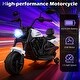 preview thumbnail 18 of 38, Gymax Kids Motorcycle w/Headlight Music Training Wheels Foot Pedal for