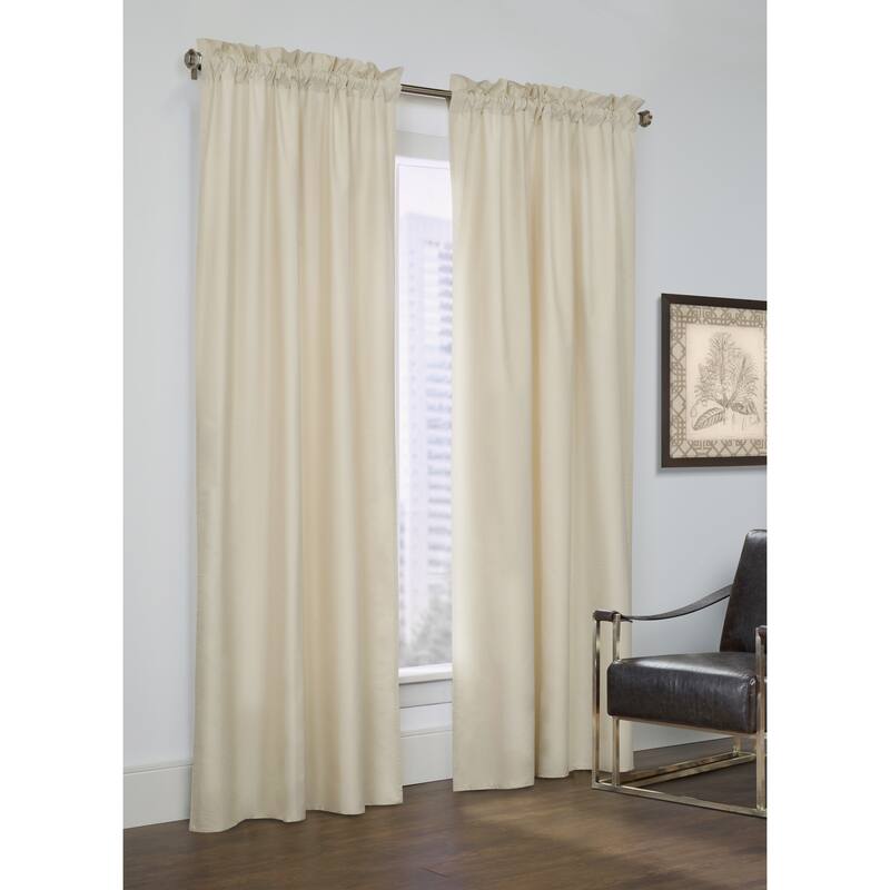 ThermaLogic Prescott Insulated Room Darkening Solid Curtain Panel Pair