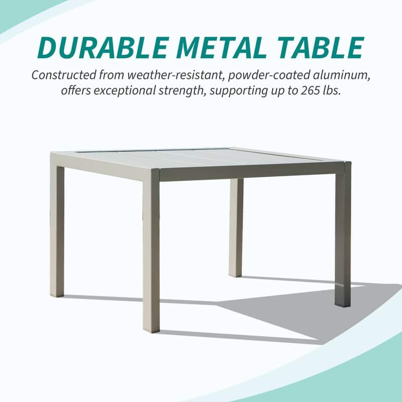Domi Outdoor Living Aluminum Patio Chaise Lounge Set – Curved Design, Adjustable Positions, and Durable Construction - N/A