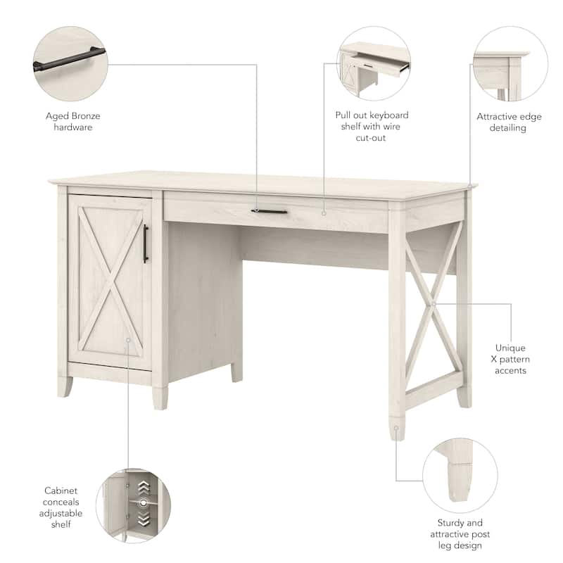 Key West 54W Computer Desk with Storage by Bush Furniture