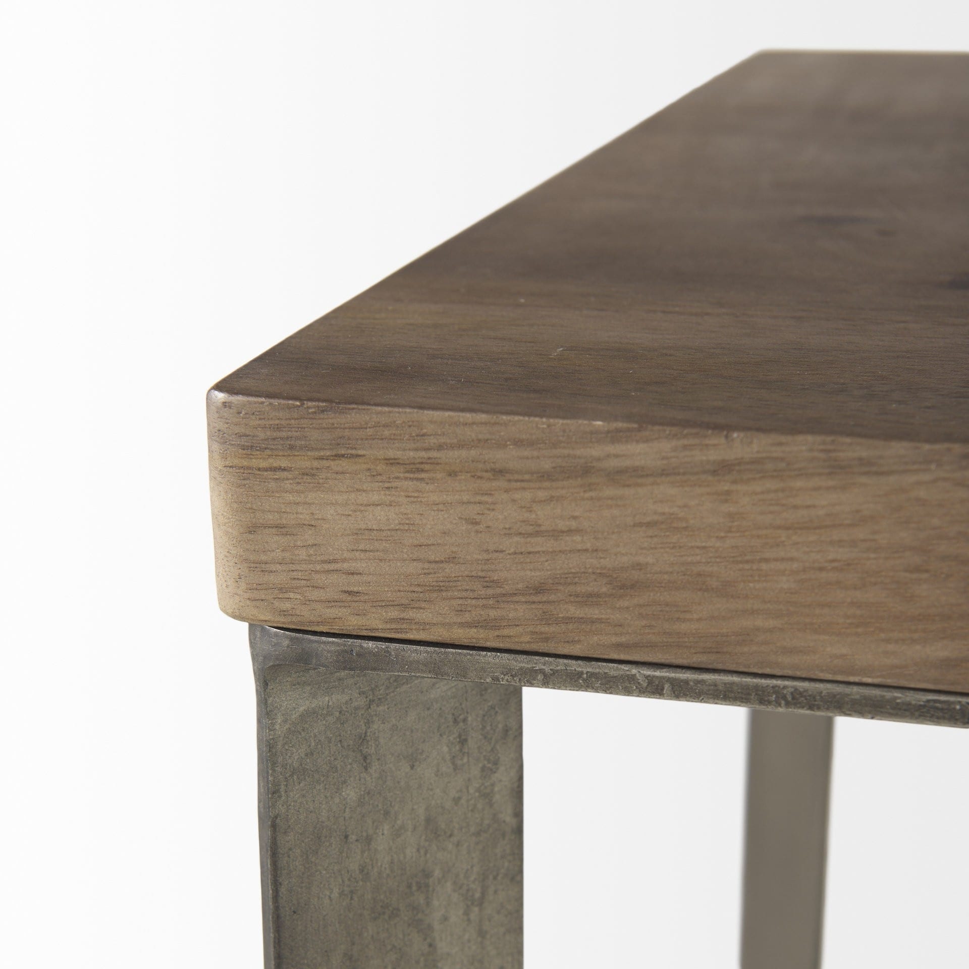 Set Of Two Geo Dark Brown Metallic And Wood Tables Set Of Two Geo Dark Brown Metallic And Wood Tables