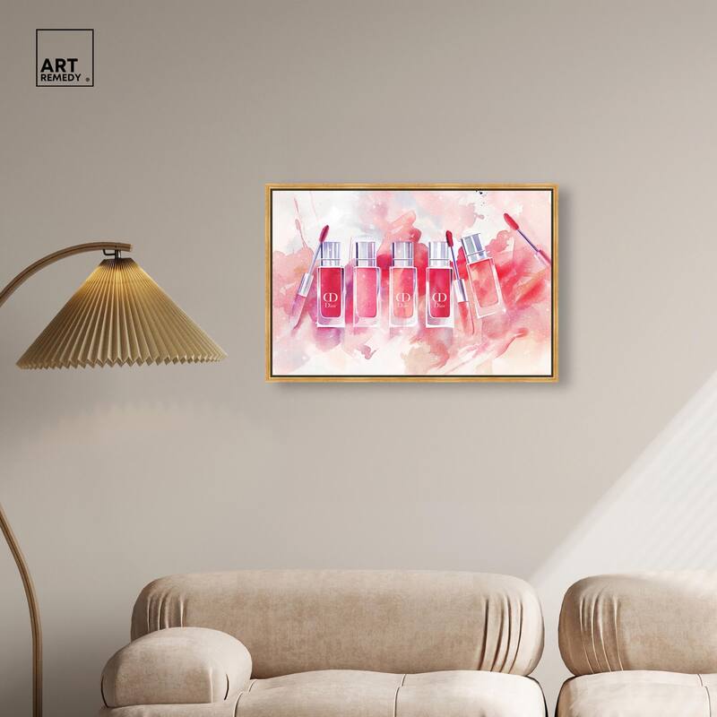 Lip Gloss Splash Canvas by Art Remedy