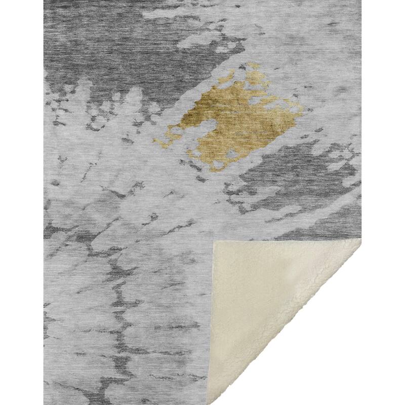 Premium Machine Washable Contemporary Spiral Sherpa Throw Blanket
