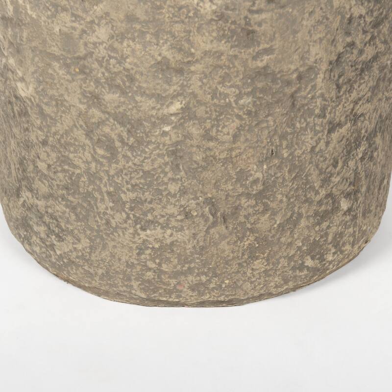 Rama Small Beige Paper Mache Floor Vase