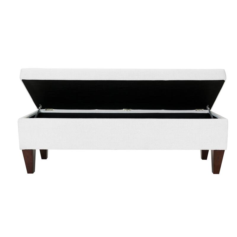 Brooke TECH Fabric/ Wood Button-tufted Long Storage Bench