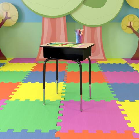 Student Desk with Open Front Metal Book Box - School Furniture - Open Storage