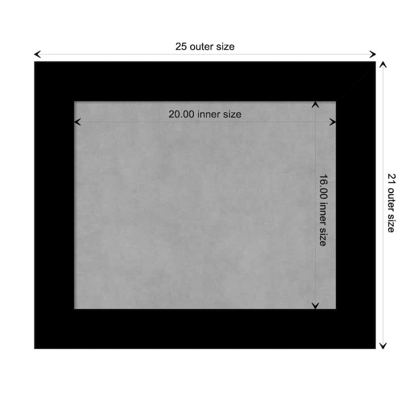 Amanti Art Basic Black Framed Magnetic Board - Board Size 20x16