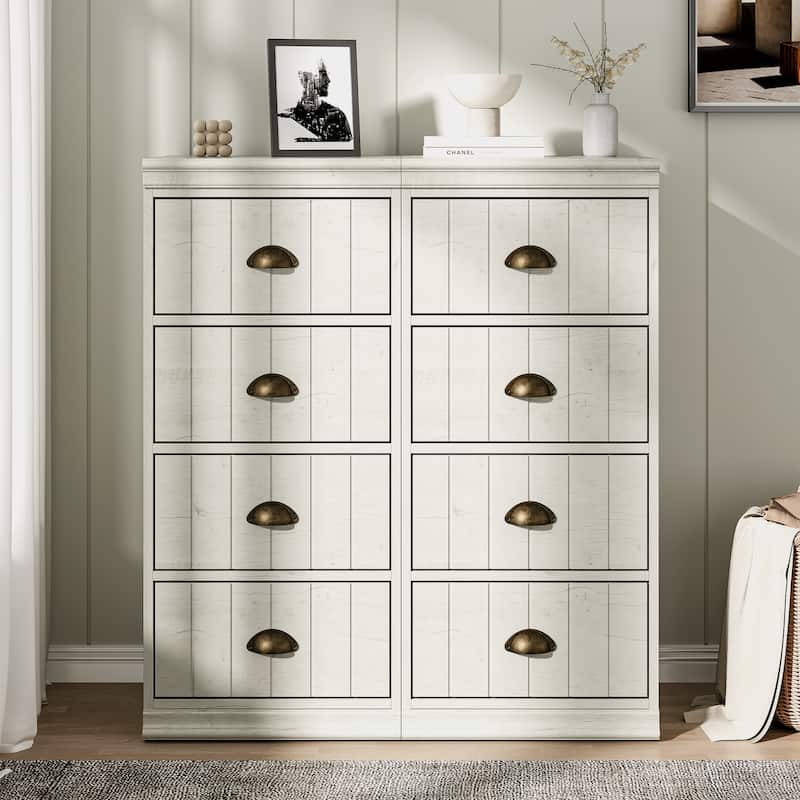 2-Piece 4-Drawer Dresser for Bedroom