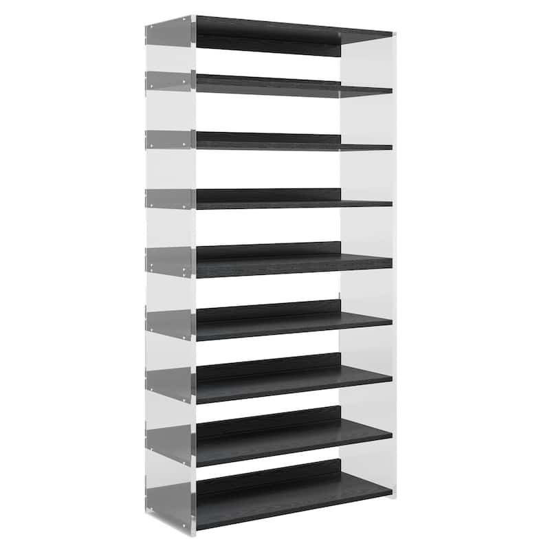 Bookshelf with Wood Shelves, Modern Bookcase, Display Storage Rack for Living Room, Bedroom, Home Office