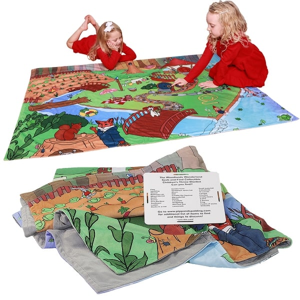slide 2 of 9, Pipp & Spalding Seek and Find Throw Blanket for Toddlers and Children
