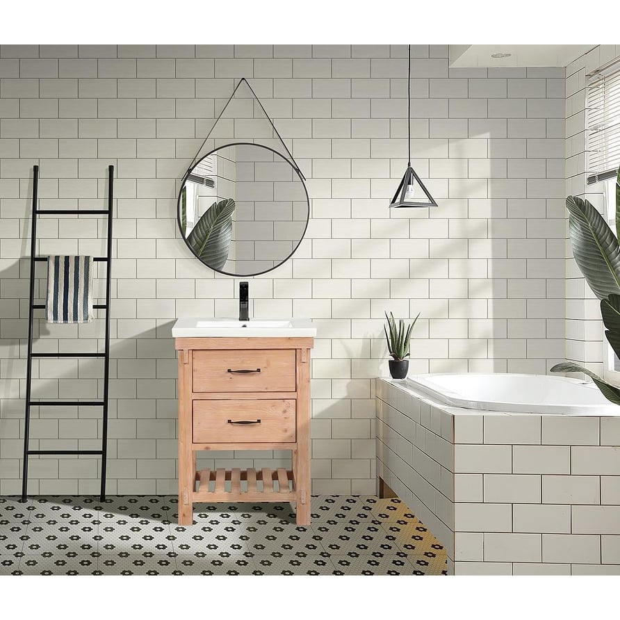 Marina 24" Bathroom Vanity, Driftwood Finish