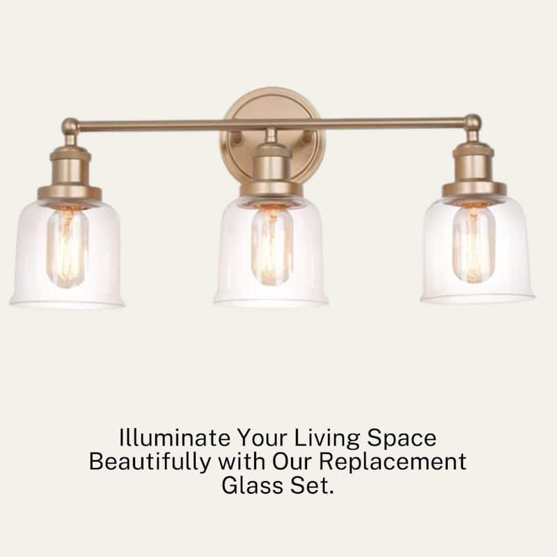 Ceiling Fan Light Covers: Clear Glass Shade Lamp Replacement Kit for Ceiling Fan Light Kits