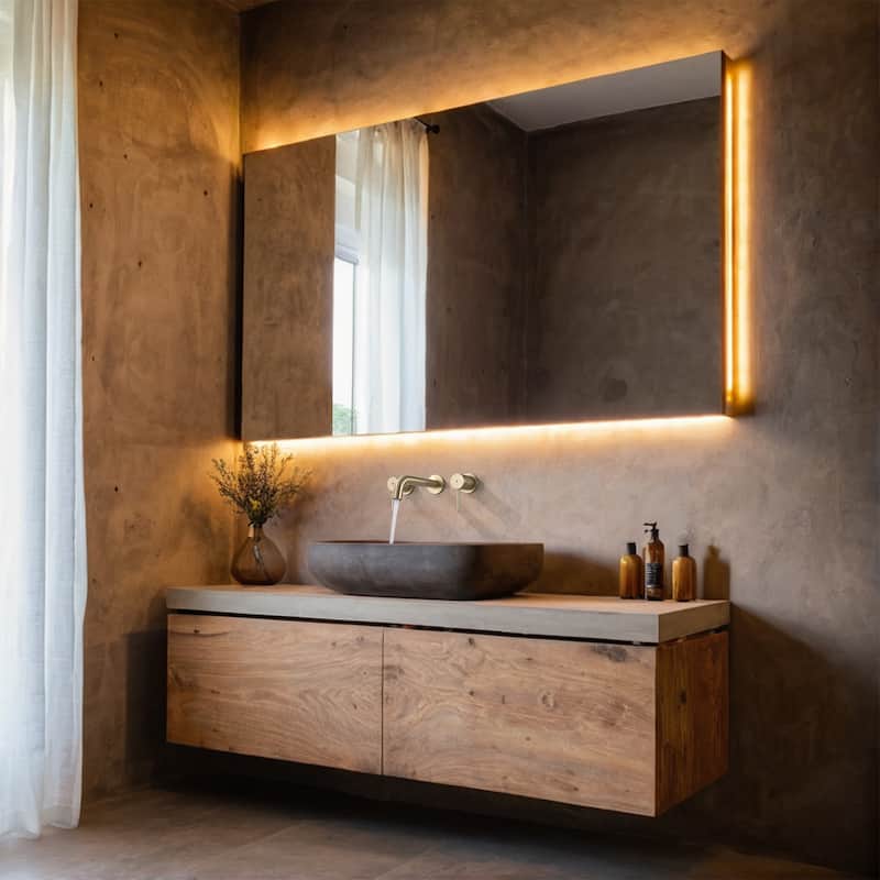 Solid Brass Two Handles Wall Mounted Widespread Bathroom Faucet