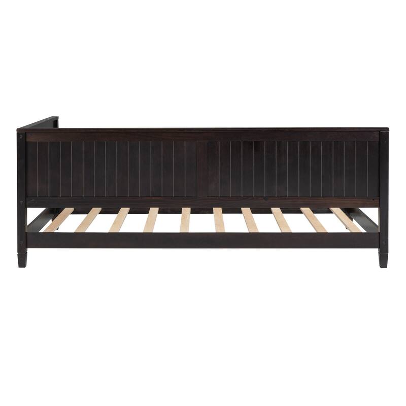 Wooden Daybed with Backrest & Armrest
