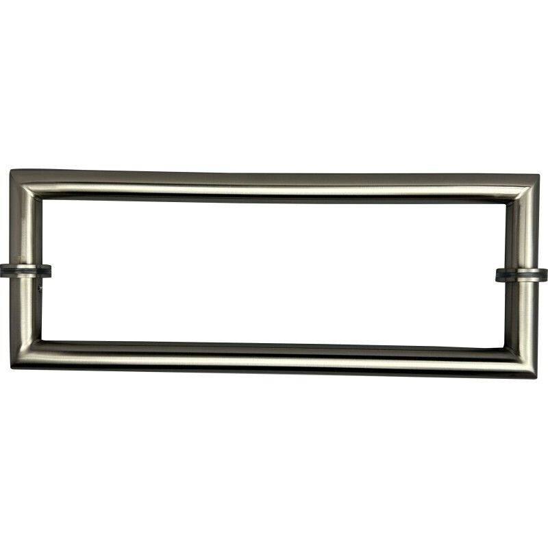 CEL 18"x 18" Mitered Corner Back to Back Shower Door Pull Handles Or Towel Bar - 18" x 18" - Brushed Nickel