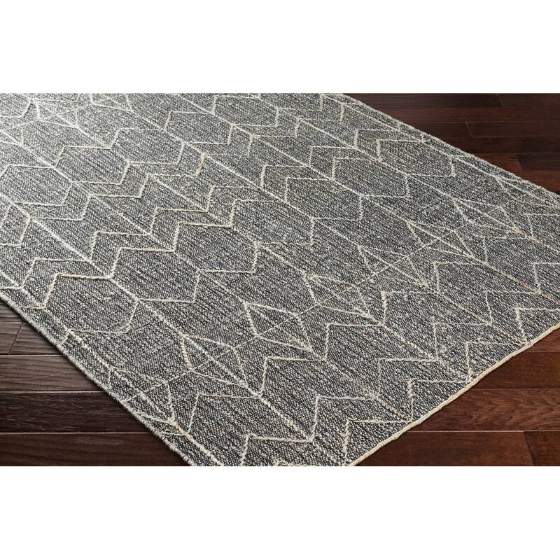 Eros Handmade Modern Farmhouse Jute Blend Area Rug