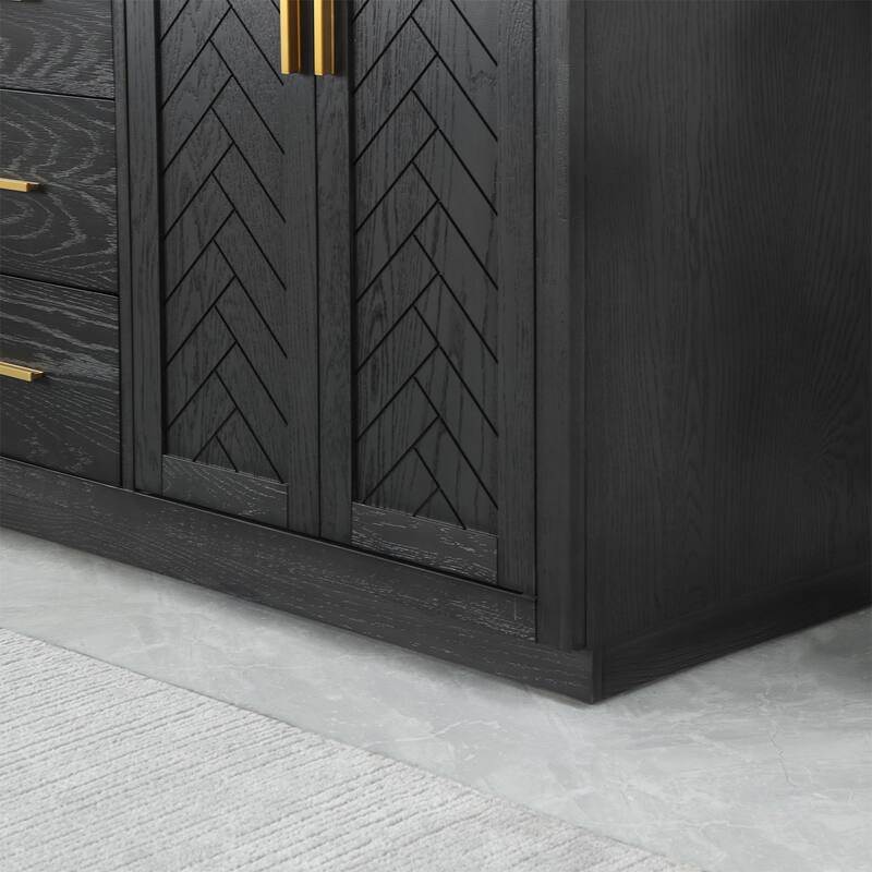 Altair Gazsi Bathroom Vanity with Composite Stone Countertop without Mirror