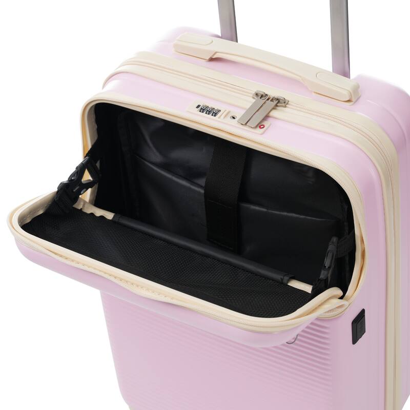 Luggage Sets 5 Piece with Half-opening, Hardside Carry On Suitcase Set with Double Spinner Wheel, with USB Port,TSA Locks