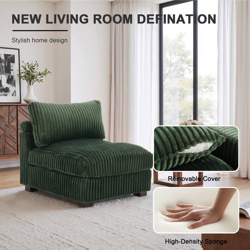 Plush Faux Fur Accent Sofa Chair