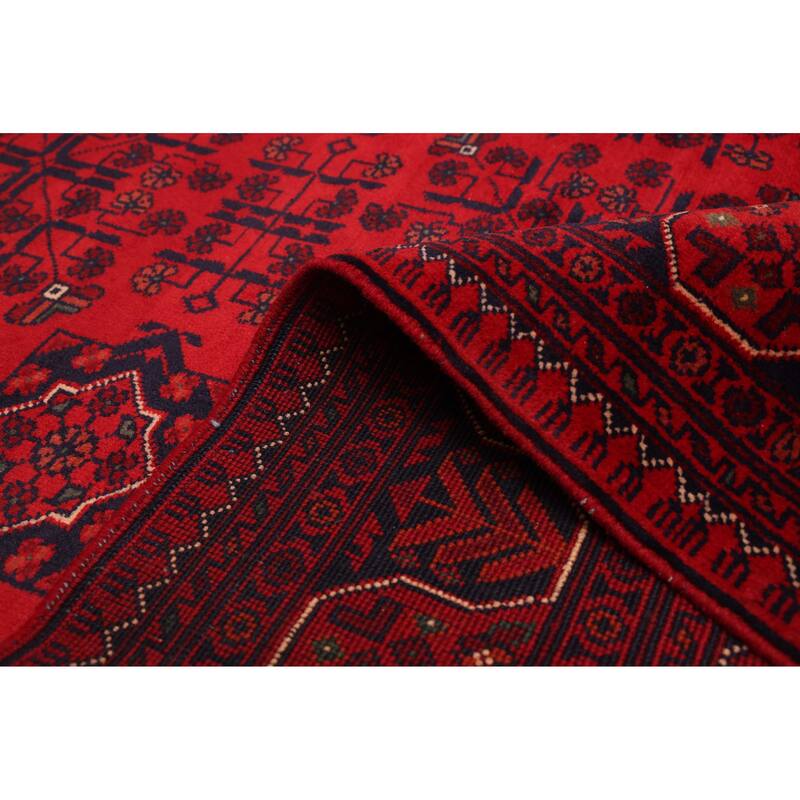 ECARPETGALLERY Hand-knotted Finest Khal Mohammadi Red Wool Rug - 4'5 x 6'6