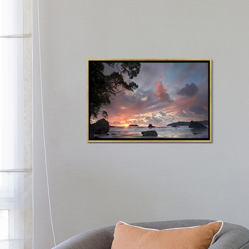 "Beach And Coastline, Manuel Antonio National Park, Costa Rica" by Tim Fitzharris Framed