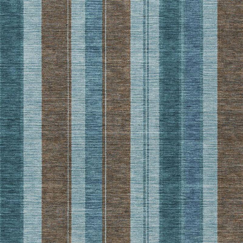 HomeRoots Striped Transitional Rectangle Outdoor Rug