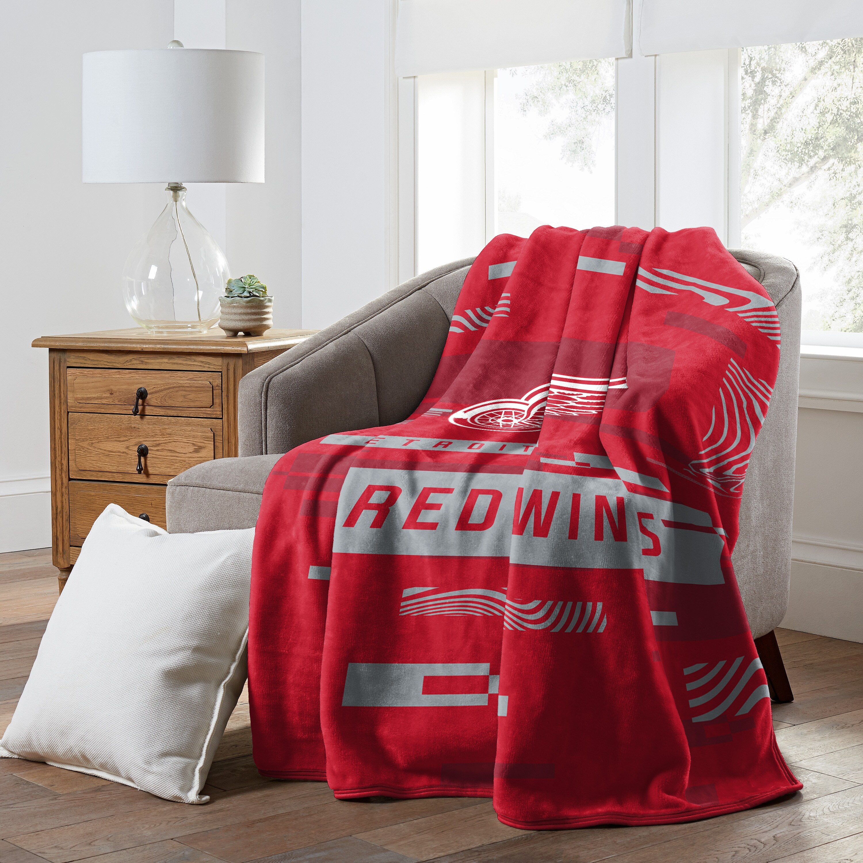 NHL Detroit Red Wings Digitize Raschel Throw Blanket Bed Bath Beyond 38305615