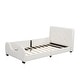 preview thumbnail 10 of 32, Twin Size Upholstered Platform Bed with Guardrail and Headboard,Modern Style Wood Bed