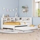 preview thumbnail 45 of 54, Multi-Shelf Daybed Bookcase Bed Frame with Trundle Bed