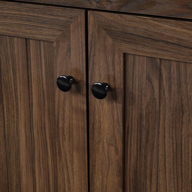 72 Inch Sideboard with Storage Cabinets, Minimalist TV Stand for Living Room, Entryway & Pantry, Dark Walnut