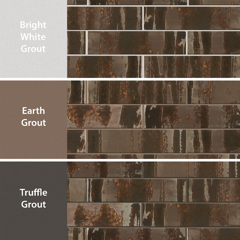 Merola Tile Joliet Dark Amber 3" x 12" Ceramic Wall Tile