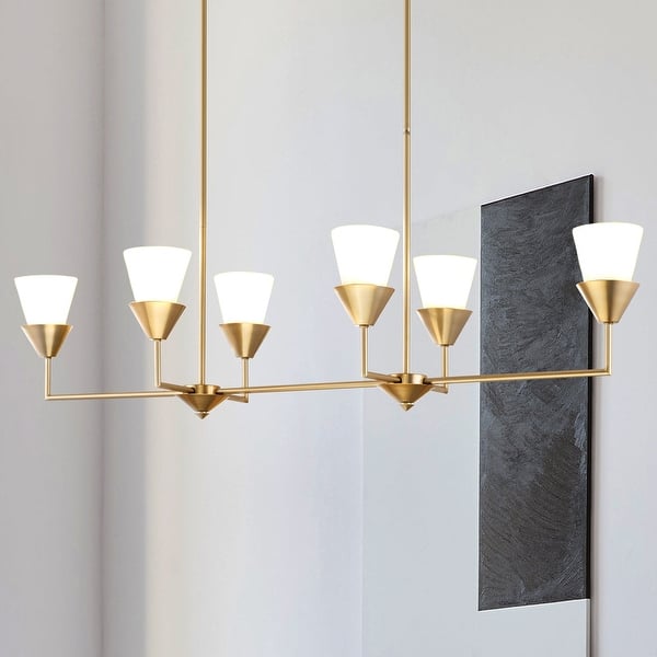 slide 2 of 5, Luxury Posh Chandelier, 11H x 15.5W, with English Country Style, Soft Gold, UHP5045 by Urban Ambiance - 11''H x 15-1/2"W x 50''D