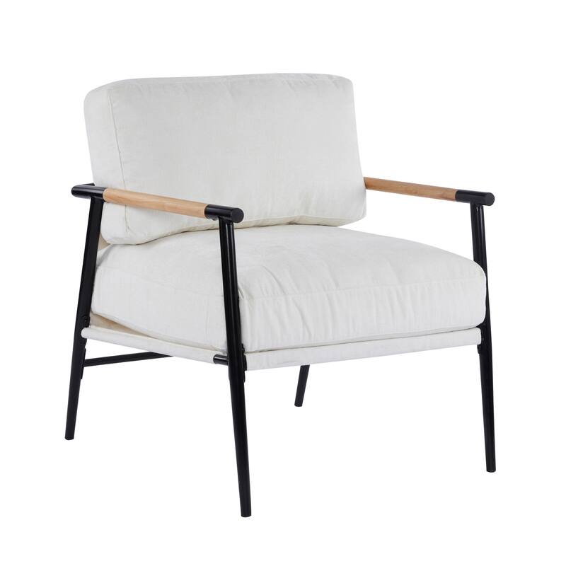 Varsts Modern Upholstered Accent Chair with Wood Frame, Emerald by Christopher Knight Home