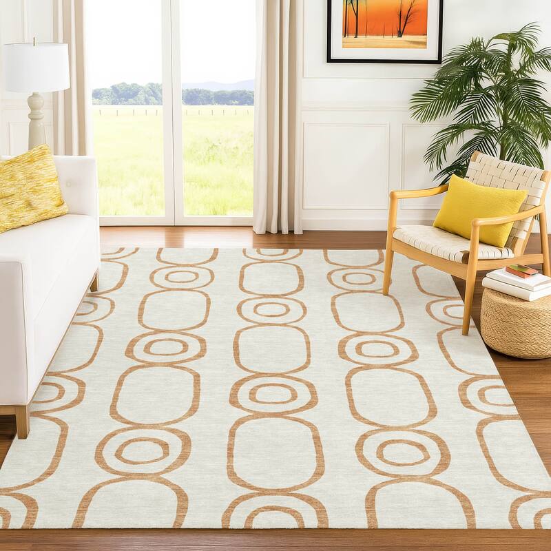 Machine Washable Indoor/ Outdoor Modern Vibe Chantille Rug
