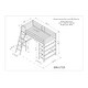 preview thumbnail 7 of 5, Espresso Pine Wood Loft Bed with Desk, Ladder, and Shelves, High Guard Rails