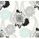 preview thumbnail 2 of 4, Seabrook Designs Britton Floral Paisley Unpasted Wallpaper 27 in. W x 27 ft. L - Tiffany Blue & Metallic Silver