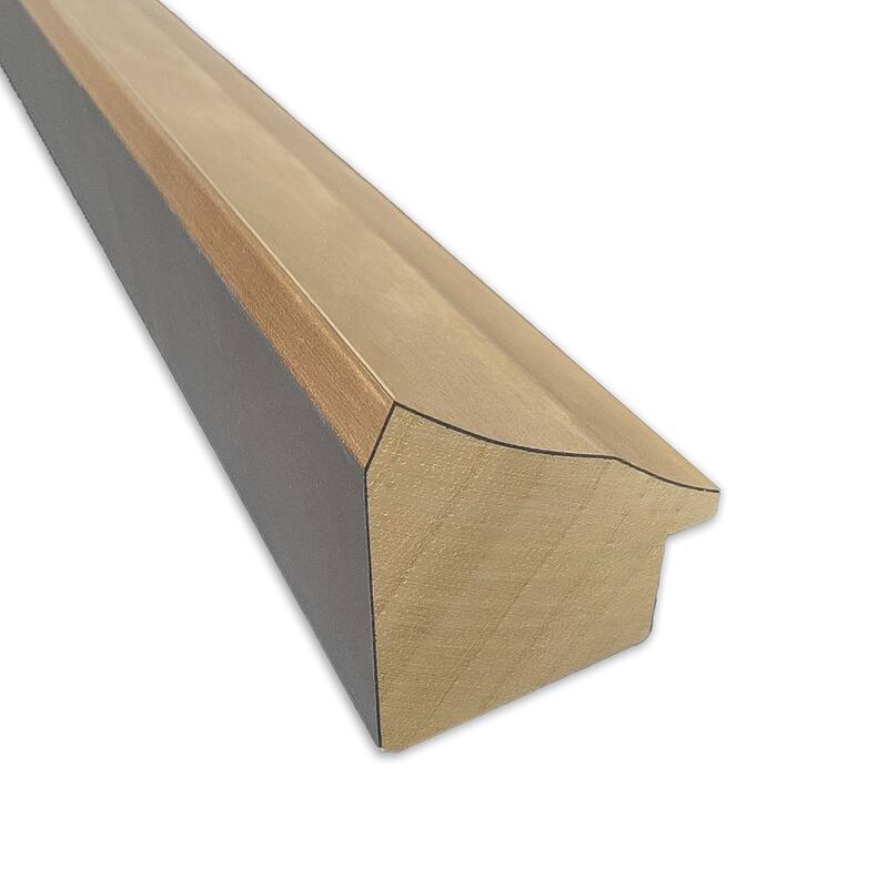 Angled Non-Beveled Wood Framed Wall Mirror