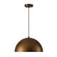 preview thumbnail 41 of 50, 1-Light Industrial Farmhouse Oversized Pendant Gold Leaf Hammered Semi-Sphere Dome Pendant Light for Kitchen Island