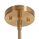 preview thumbnail 11 of 16, Modern Glam Gold 5-Light Oversized 41.5 in. W Chandelier with Textured Colored Art Glass Shade for Dining Room Bedroom