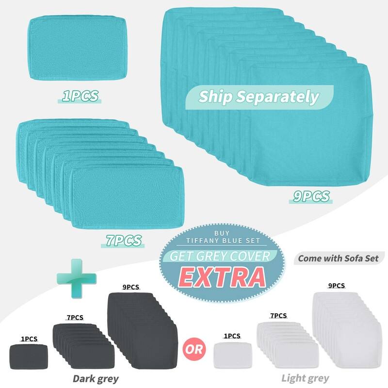 FINCATI 10-piece High Back Oversized Patio Furniture Conversation Set Outdoor Sectional Sofa with Fire Pit Table