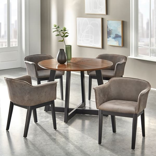 slide 2 of 8, Simple Living Jonas 5-piece Dining Set Walnut/Black